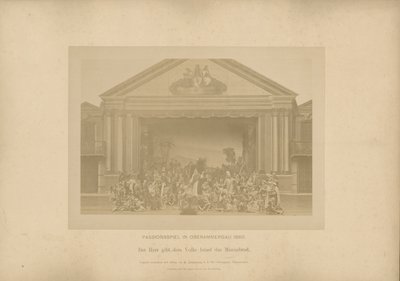 Passion Play of Ober-Ammergau - The Lord Gives the People of Israel the Manna Bread by Johannes Bernhard