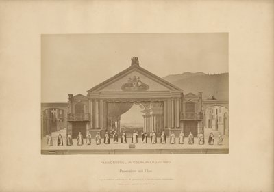 Passion Play of Ober-Ammergau - Proscenium with Choir by Johannes Bernhard