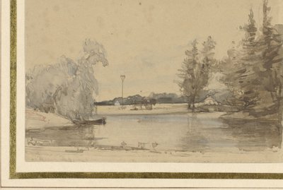 View Over the Pond of the House at Leede (?) by Johannes Bosboom