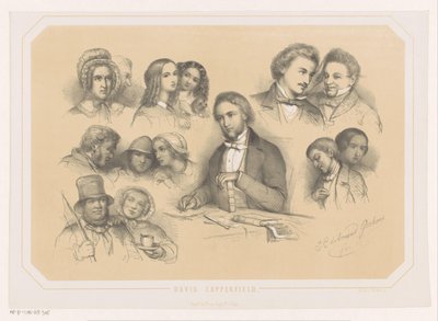 Charles Dickens Among Figures from David Copperfield by Johannes Christiaan d