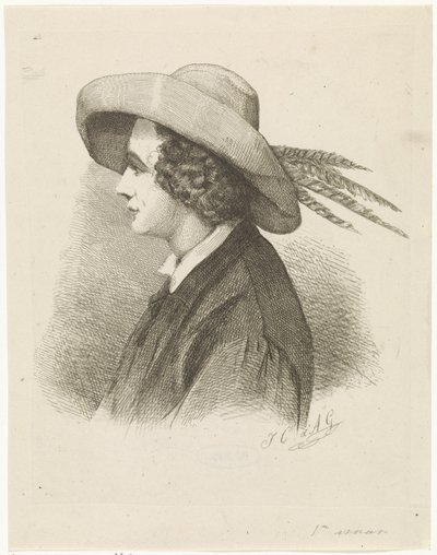 Portrait of Martinus Antonius Kuytenbrouwer in Profile by Johannes Christiaan d