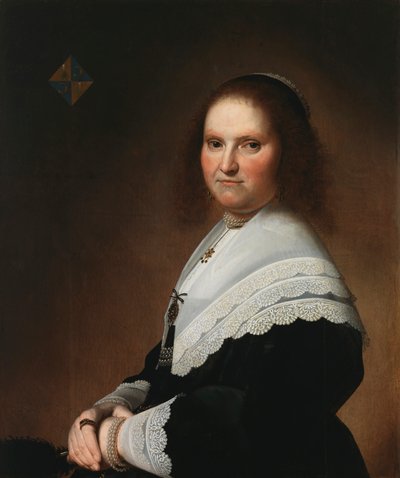 Portrait of Anna van Schoonhoven, 1645 by Johannes Cornelisz. Verspronck