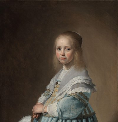 Portrait of a Girl Dressed in Blue by Johannes Cornelisz. Verspronck