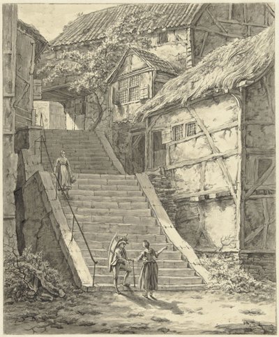 Staircase Between Houses in Mettmann, Near Düsseldorf by Johannes Elffers