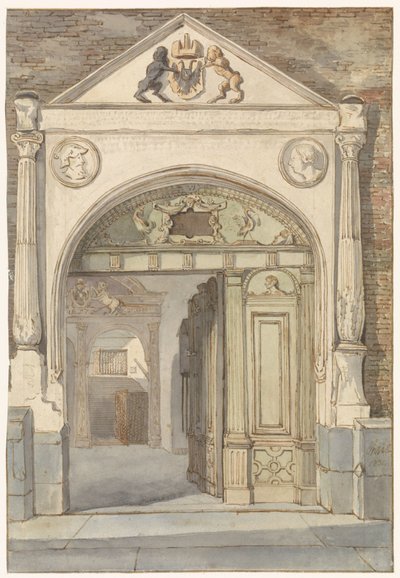 View in the Hall of the Town Hall in Nijmegen by Johannes Franciscus Christ