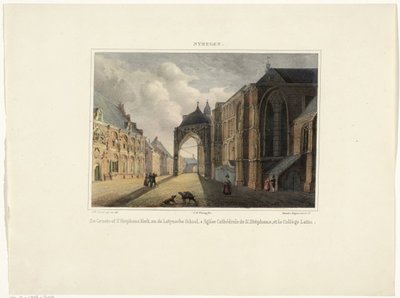 View of the Stevenskerk and the Latin School in Nijmegen by Johannes Franciscus Christ