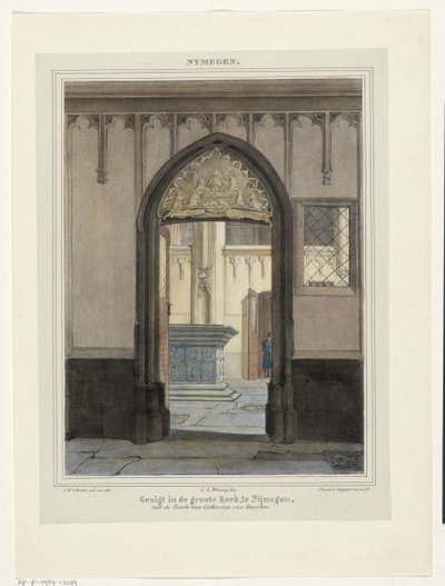 View of Tomb in Stevenskerk in Nijmegen by Johannes Franciscus Christ