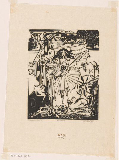 Hindu Dancer by Johannes Frederik Engelbert ten Klooster (signed by artist)