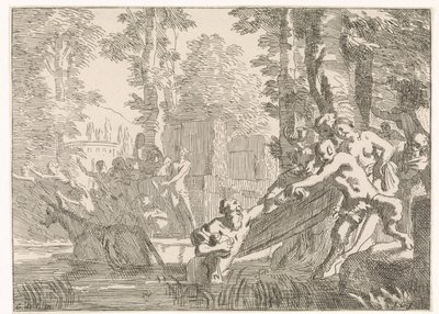 Silenus Being Pulled from the Water by Johannes Glauber