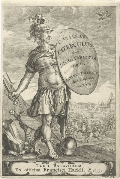 Roman Warrior Before a Battlefield by Johannes Hackius