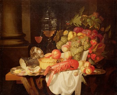 Still Life with Lobster by Johannes Hannot