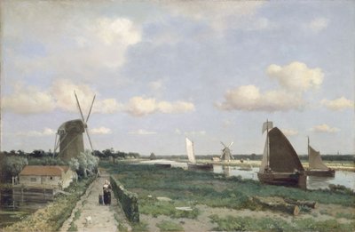 View of the Trekvliet canal near The Hague by Johannes Hendrik Weissenbruch