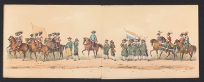 Historical Parade by Students of the Groningen University, 1850 (plate 2) by Johannes Hermanus van de Weijer