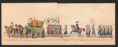 Historical Parade by Students of the Groningen University, 1850 (plate 4) by Johannes Hermanus van de Weijer