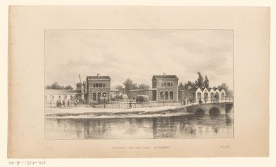 Rhine Railway Station in Amsterdam by Johannes Hilverdink (possibly)