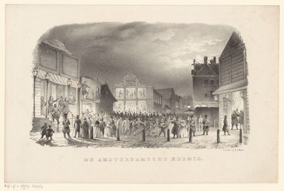 Fair on the Butter Market in Amsterdam by Johannes Hilverdink