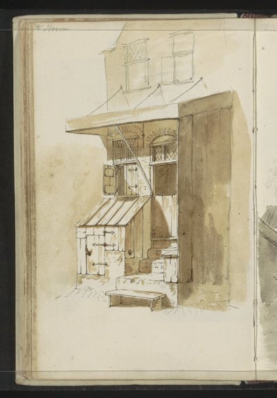 Facade of a House with Canopy in Hoorn by Johannes Huibert Prins