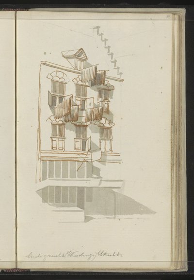 Facade of a Building on the Oudegracht in Utrecht by Johannes Huibert Prins