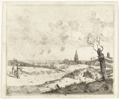 View of a Village by the Sea by Johannes Huibert Prins
