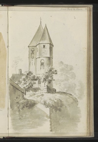 Towers of the Noorderpoort in Hoorn by Johannes Huibert Prins