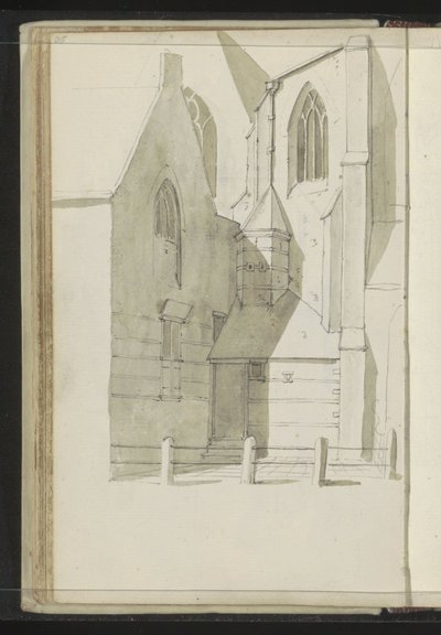 Side View of the Great Church in Hoorn by Johannes Huibert Prins