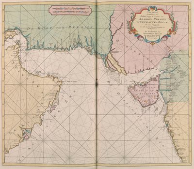 Map of Arabia, Persia, Gujarat, and Deccan by Johannes II Van Keulen