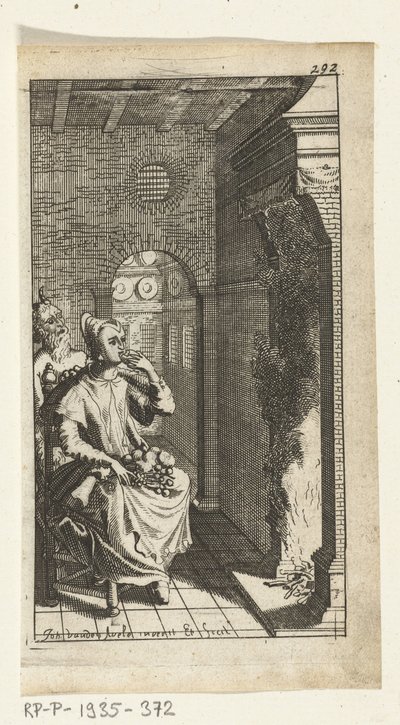 The Delicious Devil
Book Illustration for Simon de Vries, Seven Devils Reigning and Serving the Modern Maids, Amsterdam, 1682 by Johannes Jacobsz van den Aveele