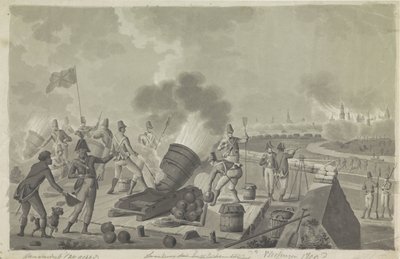 Bombardment of Vlissingen by the British, 1809 by Johannes Jelgerhuis (possibly)