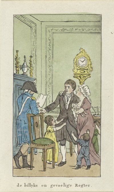 Interior with Family and Officer by Johannes Jelgerhuis