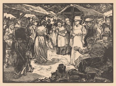 Market Scene with Men and Women by Johannes Josephus Aarts