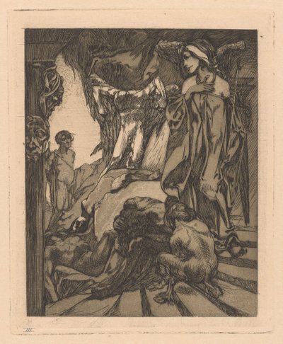 Oedipus and the Sphinx by Johannes Josephus Aarts
