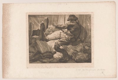 Laborer Prying by Johannes Josephus Aarts