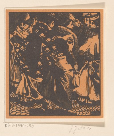 Seven Women on the Street by Johannes Josephus Aarts