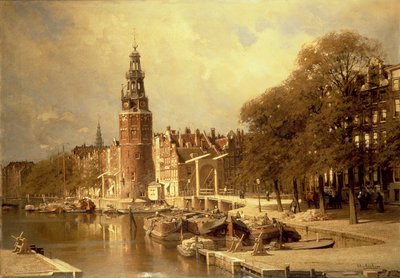 View of the Kalk Market, Amsterdam by Johannes Karel Christian Klinkenberg