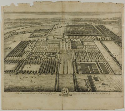 Acklam in Cleveland in the County of Yorke, plate 64 from Britannia Illustrata by Johannes Kip