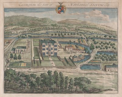 Easington, The Seat of Nathaniel Stevens, [1712] Reissued 1768 by Johannes Kip