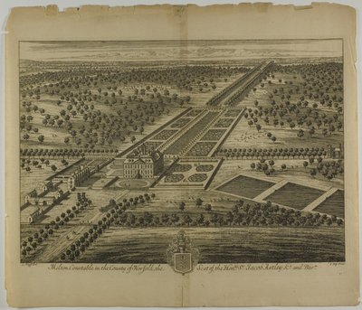 Melton Constable in the County of Norfolk, Plate 51 from Britannia Illustrata by Johannes Kip