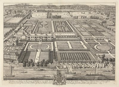 View of Beaufort House and Chelsea 1699 by Johannes Kip
