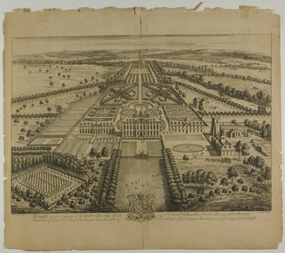 Wimple in the County of Cambridge, plate 32 from Britannia Illustrata by Johannes Kip