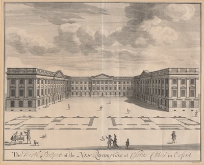 The North Prospect of the New Quadrangle of Christ Church in Oxford by Johannes Kip after Leendert Knijff