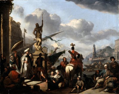 An Italian Seaport by Johannes Lingelbach