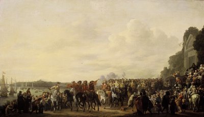Charles II Stopping at the Estate of Wema on the Rotte on his Journey from Rotterdam to The Hague, 25 May 1660 by Johannes Lingelbach