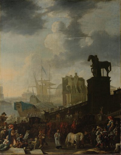 The Climbing of the Capitol with the Grey Horse of the Newly Elected Pope by Johannes Lingelbach