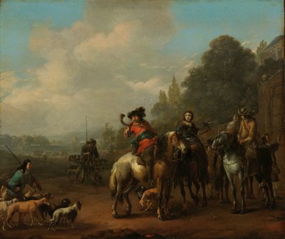 The Return from the Hunt by Johannes Lingelbach