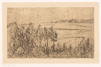 Landscape with Fields and Trees by Johannes Löhr