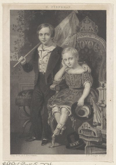 Portrait of Willem, Prince of the Netherlands, and Maurits, Prince of the Netherlands by Johannes Philippus Lange