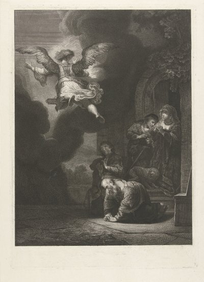 The Angel Leaves Tobias and His Family by Johannes Pieter de Frey