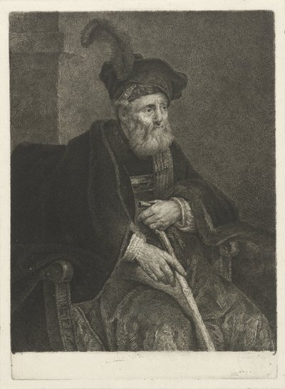 Portrait of an Unknown Old Man in a Chair by Johannes Pieter de Frey