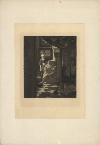 The Love Letter by Johannes Vermeer