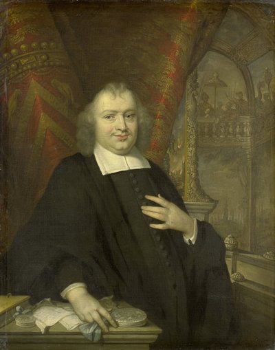 Portrait of Gaspar Fagel, Grand Pensionary of Holland after 1672 by Johannes Vollevens (I) (copy after)